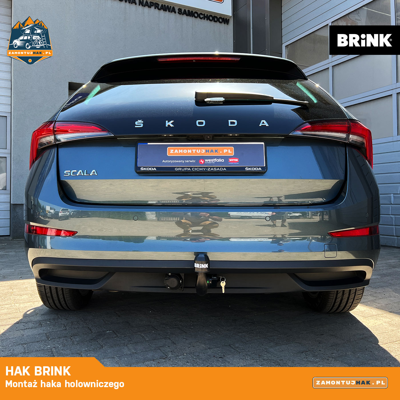 montaż haka Skoda Scala